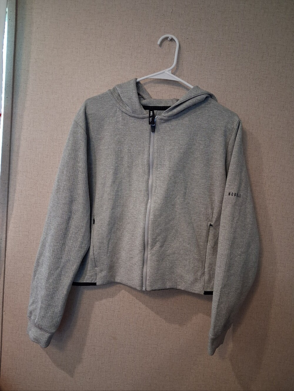 NOBULL Light Gray Full-Zip Hoodie Jacket